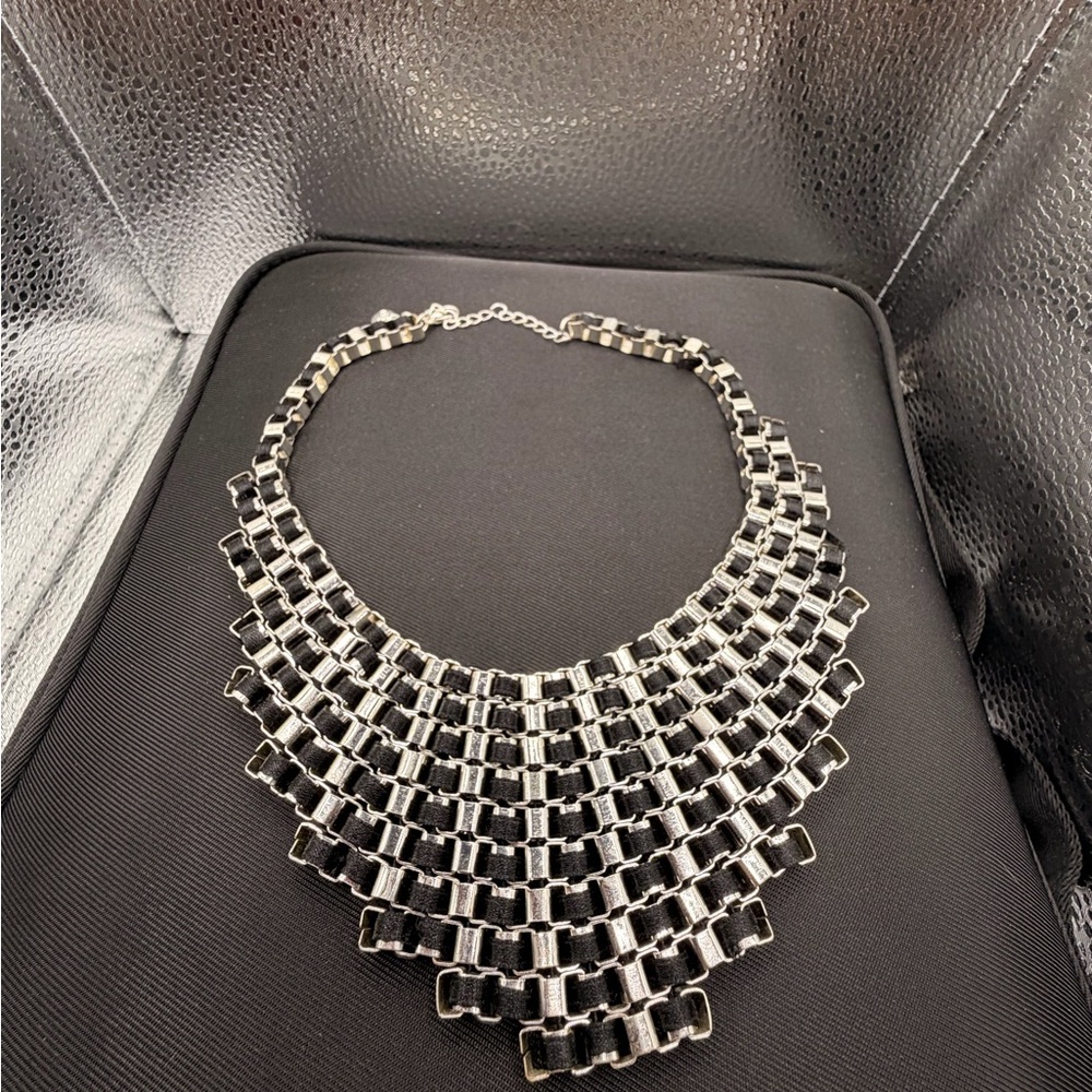 Elegant Silver Statement Necklace